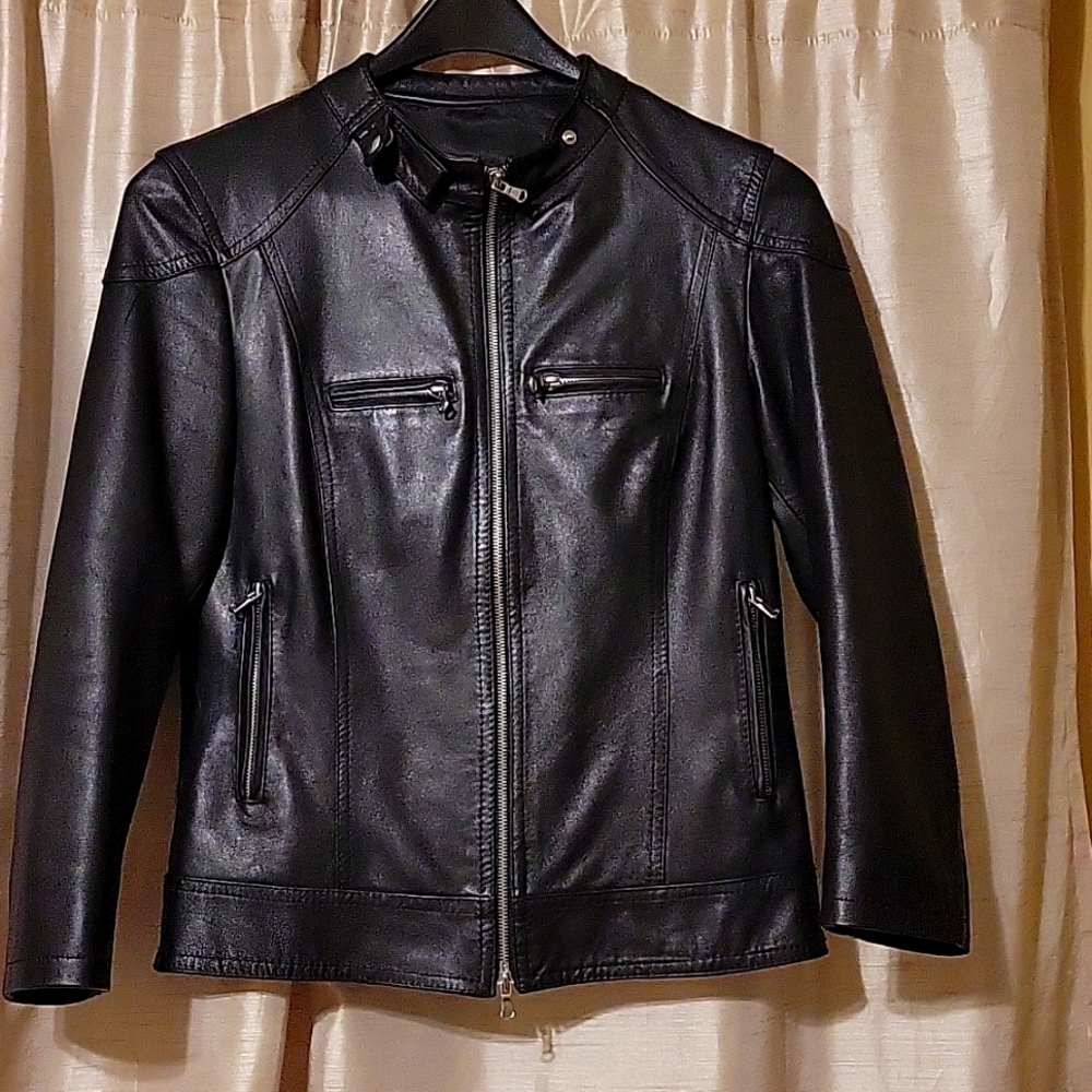 Genuine Italian Leather Jacket, XL